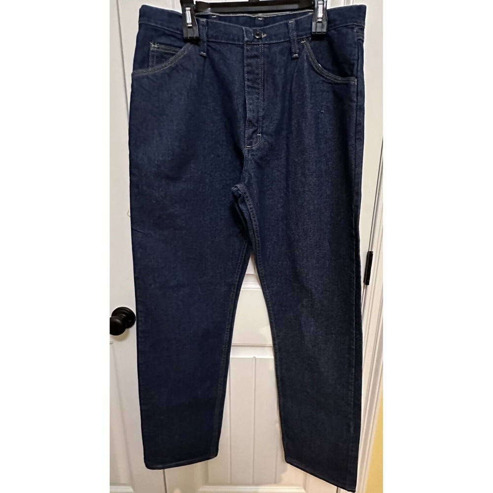 Bulwark Flame Resistant FR Jeans Mens 38"W x 47"L Blue Wide NFPA 2112 Work Jeans